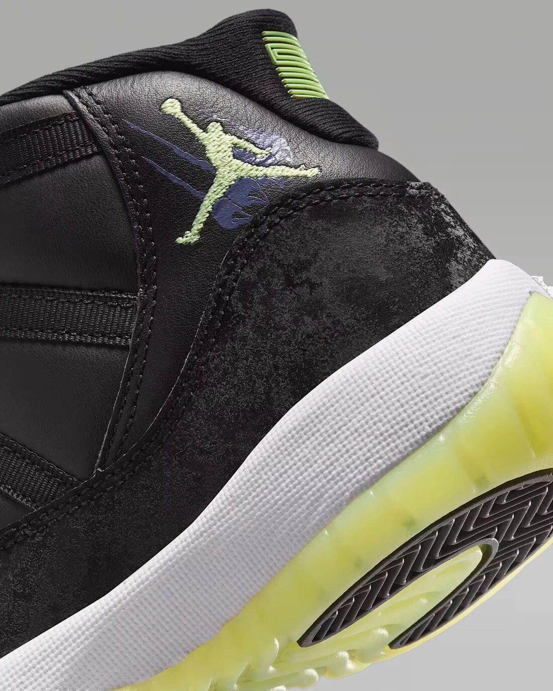 Air Jordan 11 Retro Black Barely Volt (GS)