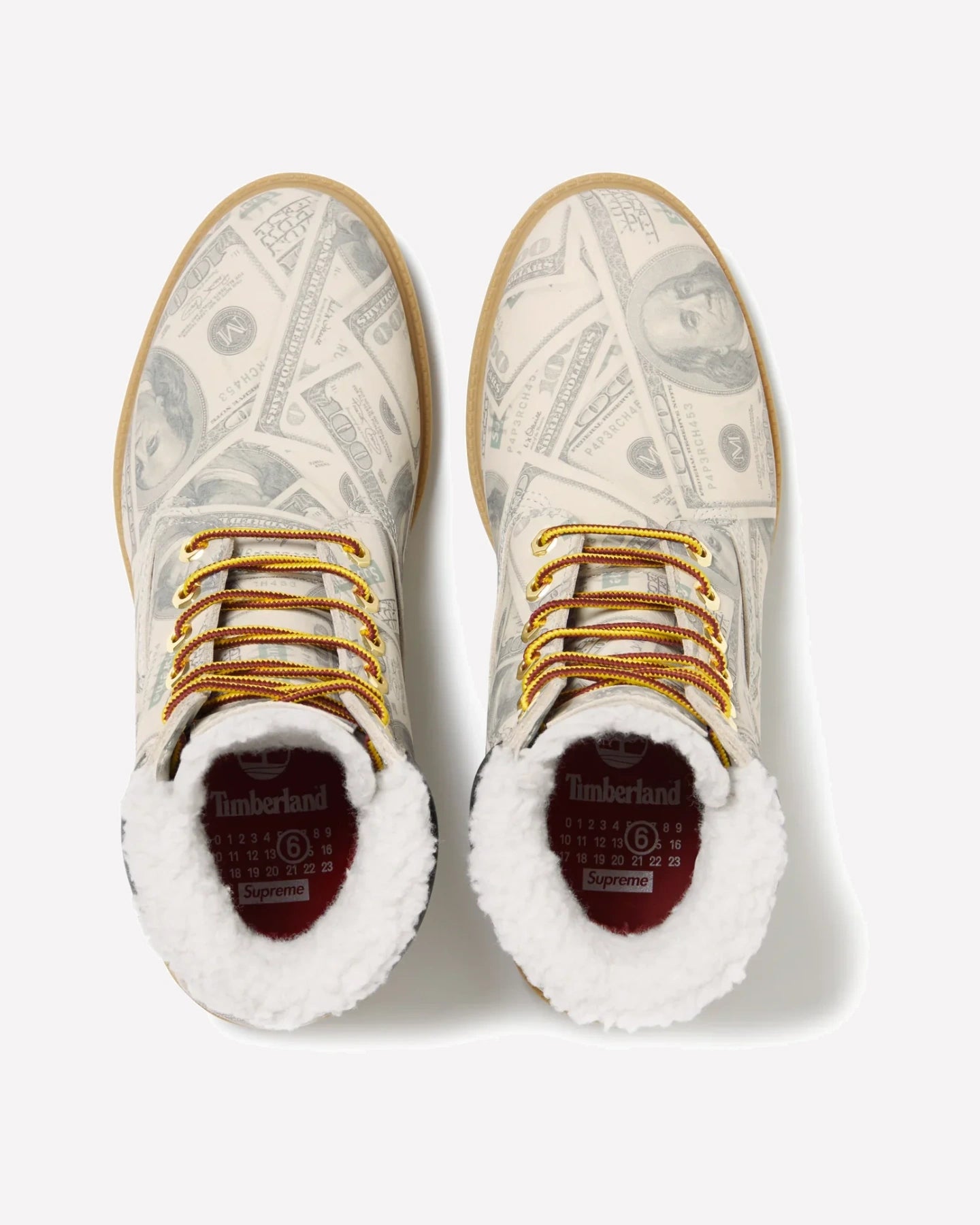 Timberland 6" Premium Waterproof Boot Supreme x MM6 Maison Margiela $100 Bills