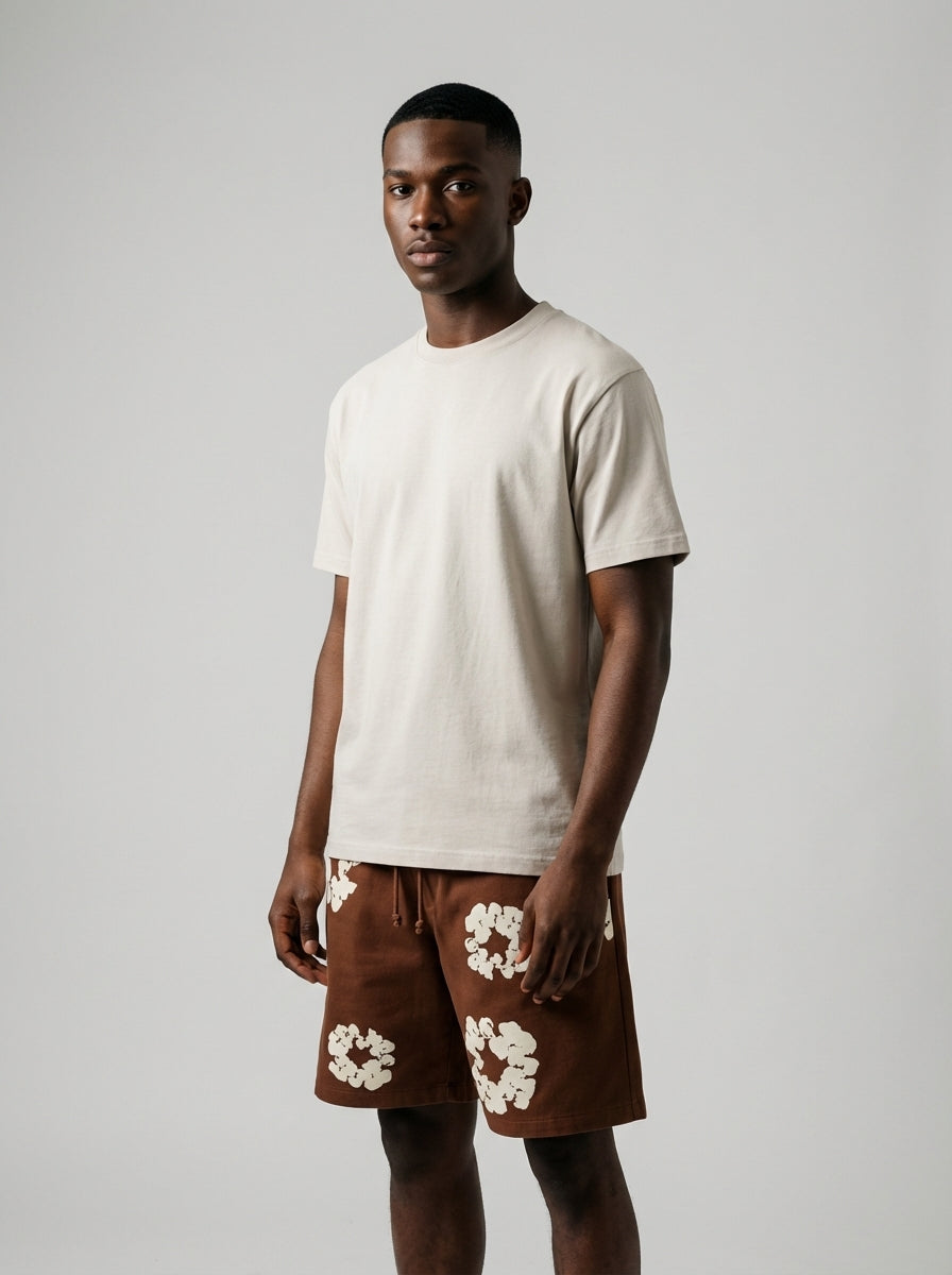 Denim Tears The Cotton Wreath Shorts Brown