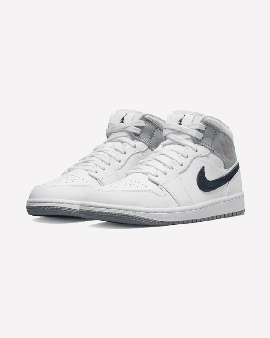 Jordan 1 Mid Paris White — vista superior del par