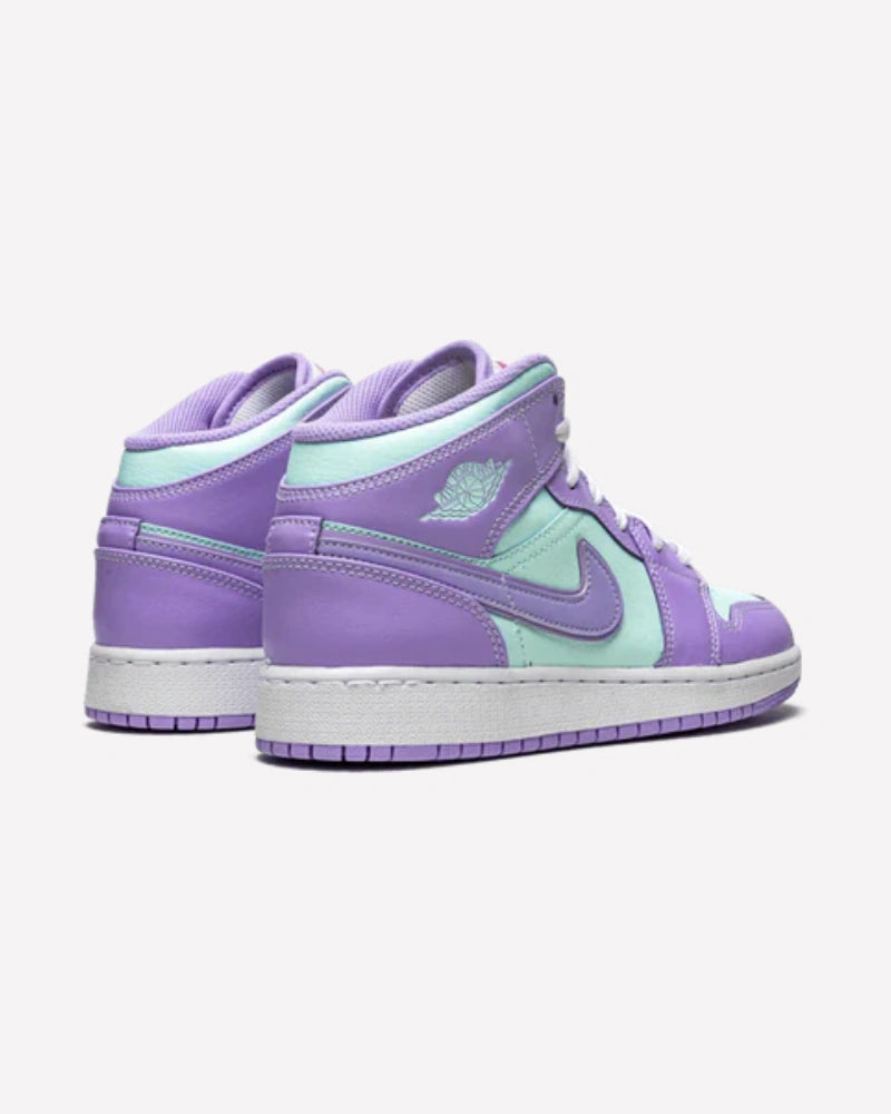 Air Jordan 1 Mid Purple Aqua (GS)