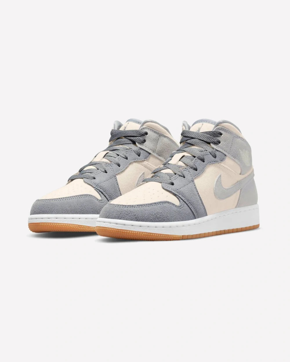 Air Jordan 1 Mid SE Coconut Milk Particle Grey (GS)