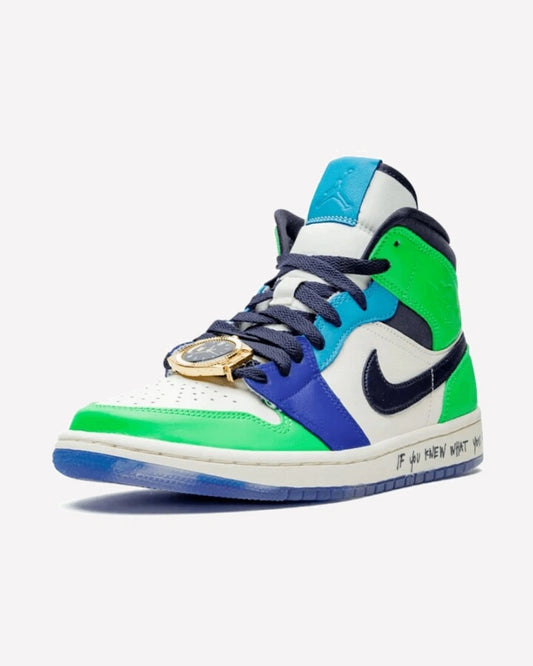 Jordan 1 Mid SE Fearless Melody Ehsani — detalle del logo
