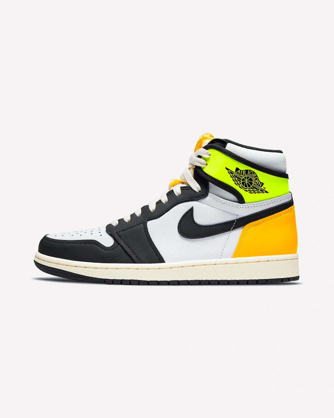 Air Jordan 1 Retro High White Black Volt University Gold