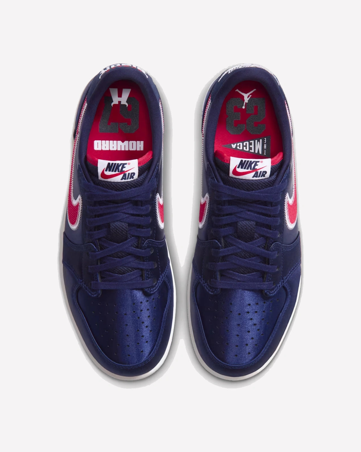 Jordan 1 Retro Low OG Howard University Bison — vista de la suela