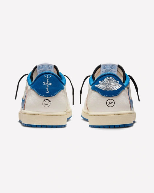 Air Jordan 1 Retro Low OG SP Fragment x Travis Scott Sail Military Blue