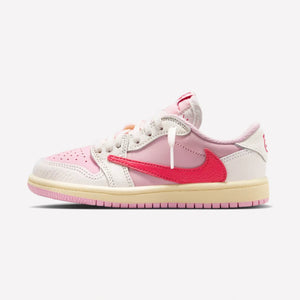 Air Jordan 1 Retro Low OG SP Travis Scott Sail Tropical Pink (PS)