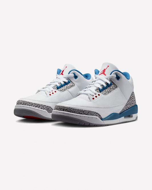 Jordan 3 Retro True Blue (2026) — vista superior