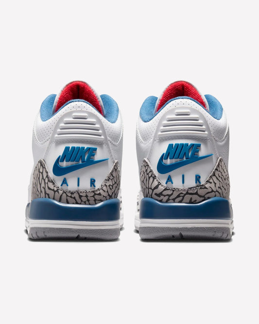 Jordan 3 Retro True Blue (2026) GS — vista de la suela