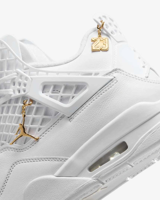 Jordan 4 Retro Net White — detalle del talón