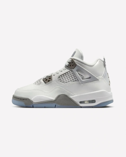 Jordan 4 Retro Photon Dust Blue Chill — vista lateral