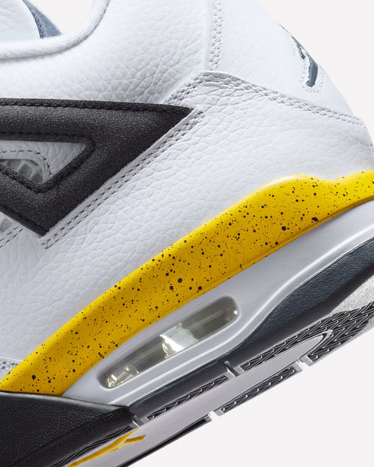 Jordan 4 Retro Rare Air Tour Yellow — detalle del Jumpman