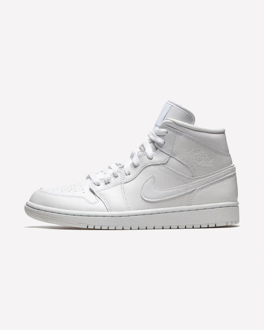 Jordan 1 Mid Triple White (2022) — Vista lateral
