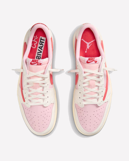 Air Jordan 1 Retro Low OG SP Travis Scott Sail Tropical Pink
