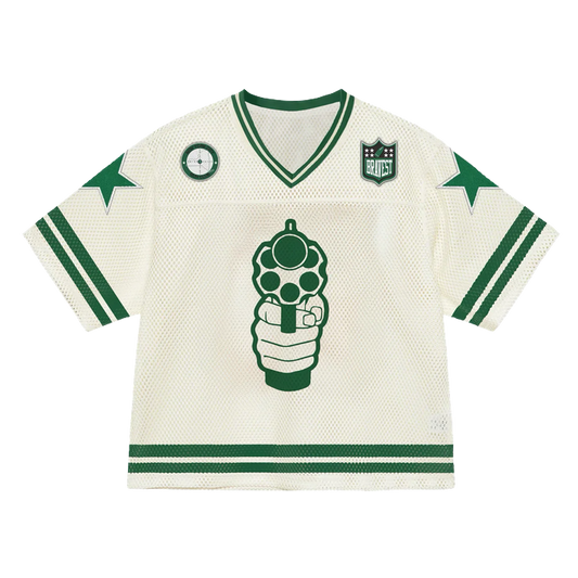 Bravest Studios Cream 911 Football Jersey - Sneaker Lane