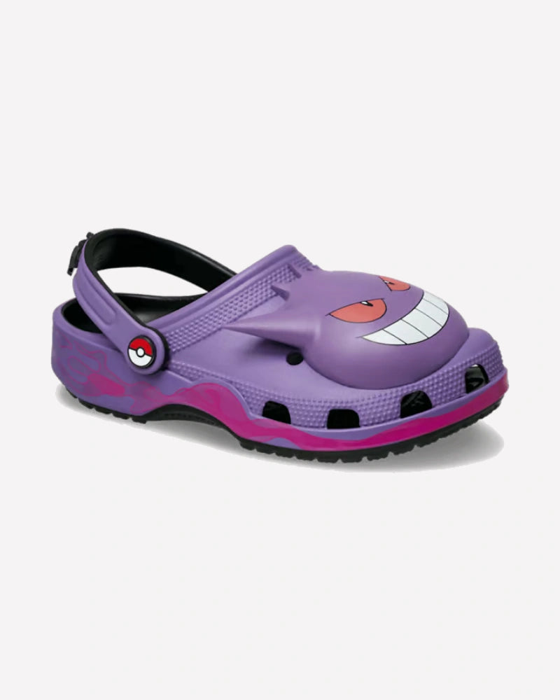 Crocs Classic Clog Pokémon Gengar 30th Anniversary — vista del talón