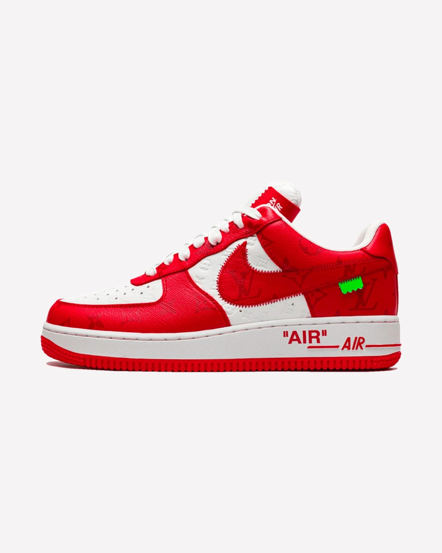 Louis Vuitton Nike Air Force 1 Low By Virgil Abloh White Red
