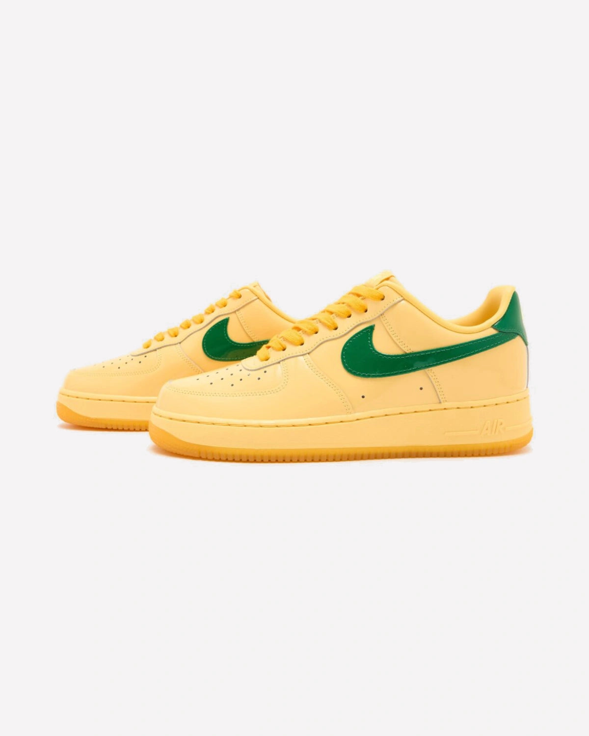 Nike Air Force 1 Low Patent Leather Topaz Gold Pine Green