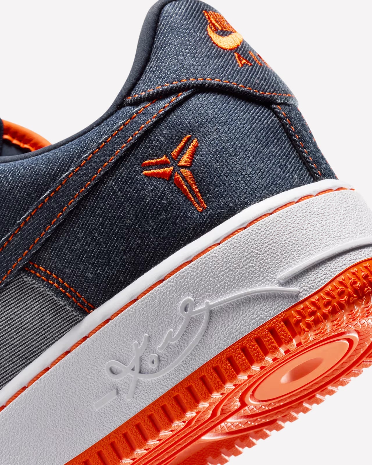 Nike Air Force 1 Low Protro Kobe Bryant Denim Obsidian Safety Orange