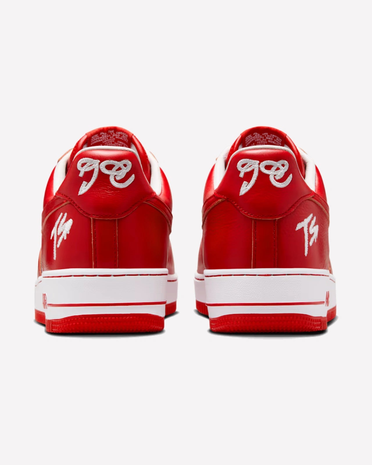 Nike Air Force 1 Low QS Terror Squad White University Red — vista trasera