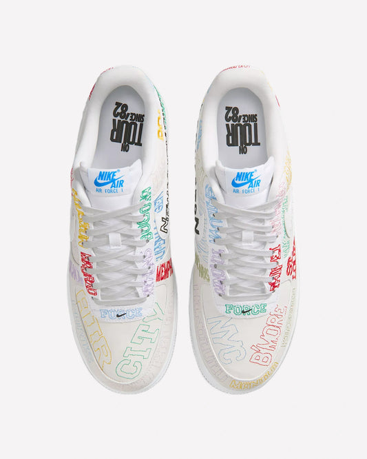 Nike Air Force 1 Low World Tour White — vista de la suela