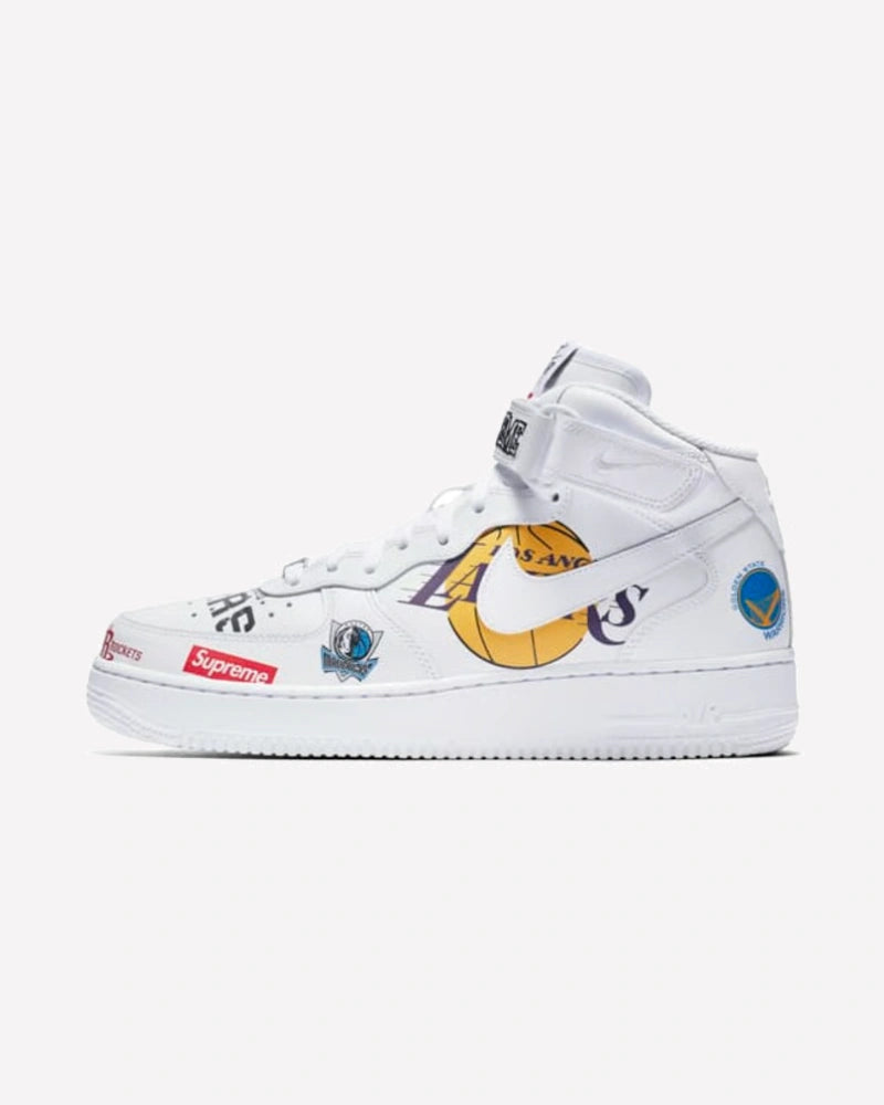 Nike Air Force 1 Mid Supreme NBA White