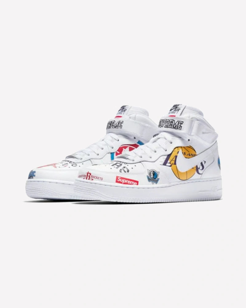 Nike Air Force 1 Mid Supreme NBA White