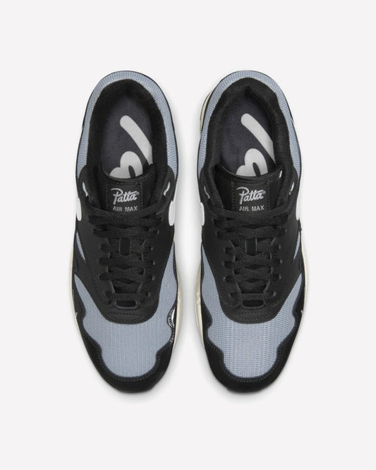 Nike Air Max 1 Patta Waves Metallic Silver White Black