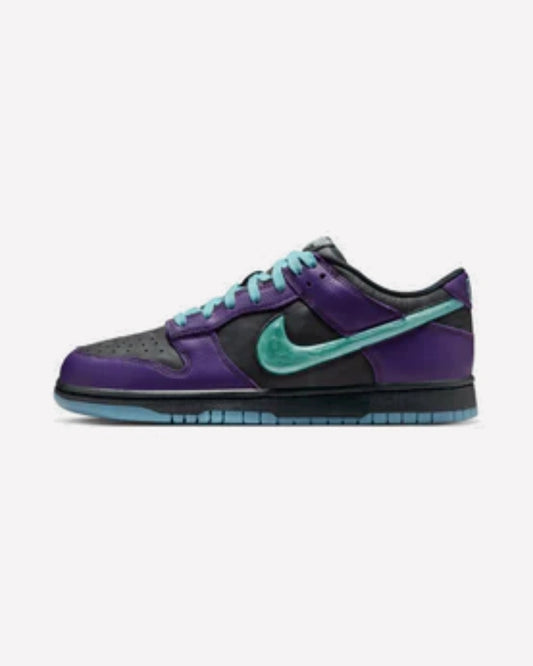Nike Dunk Low LTD Wizard Black Grand Purple Artisan Teal — vista lateral