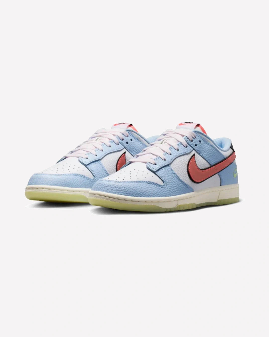 Nike Dunk Low Smiley Swoosh White Hydrogen Blue Crimson