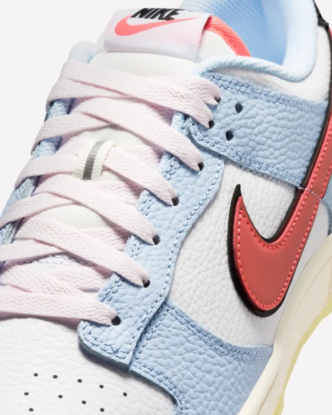 Nike Dunk Low Smiley Swoosh White Hydrogen Blue Crimson