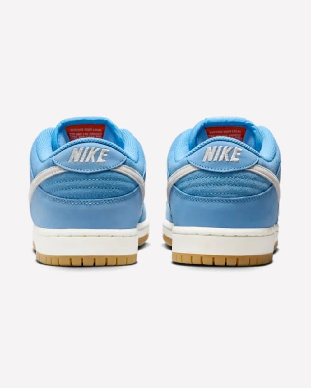 Nike SB Dunk Low Pro University Blue Gum — vista de la suela