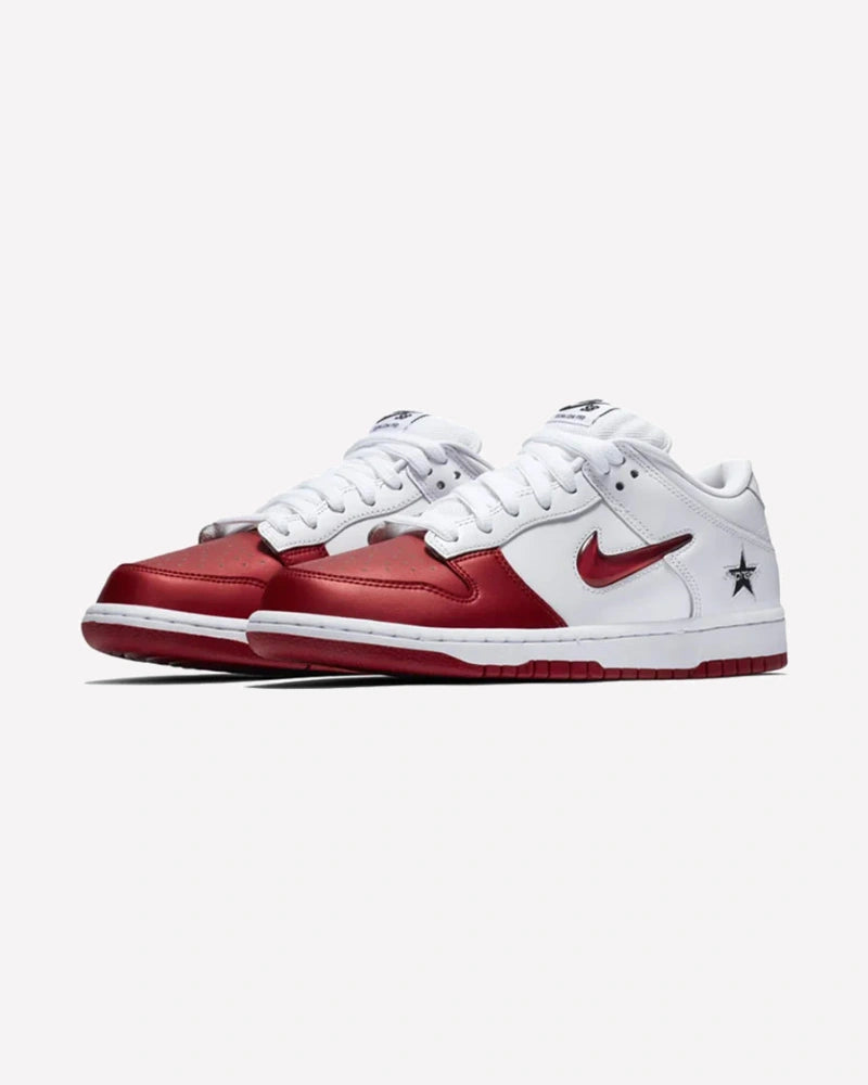 Nike SB Dunk Low Supreme Jewel Swoosh Red