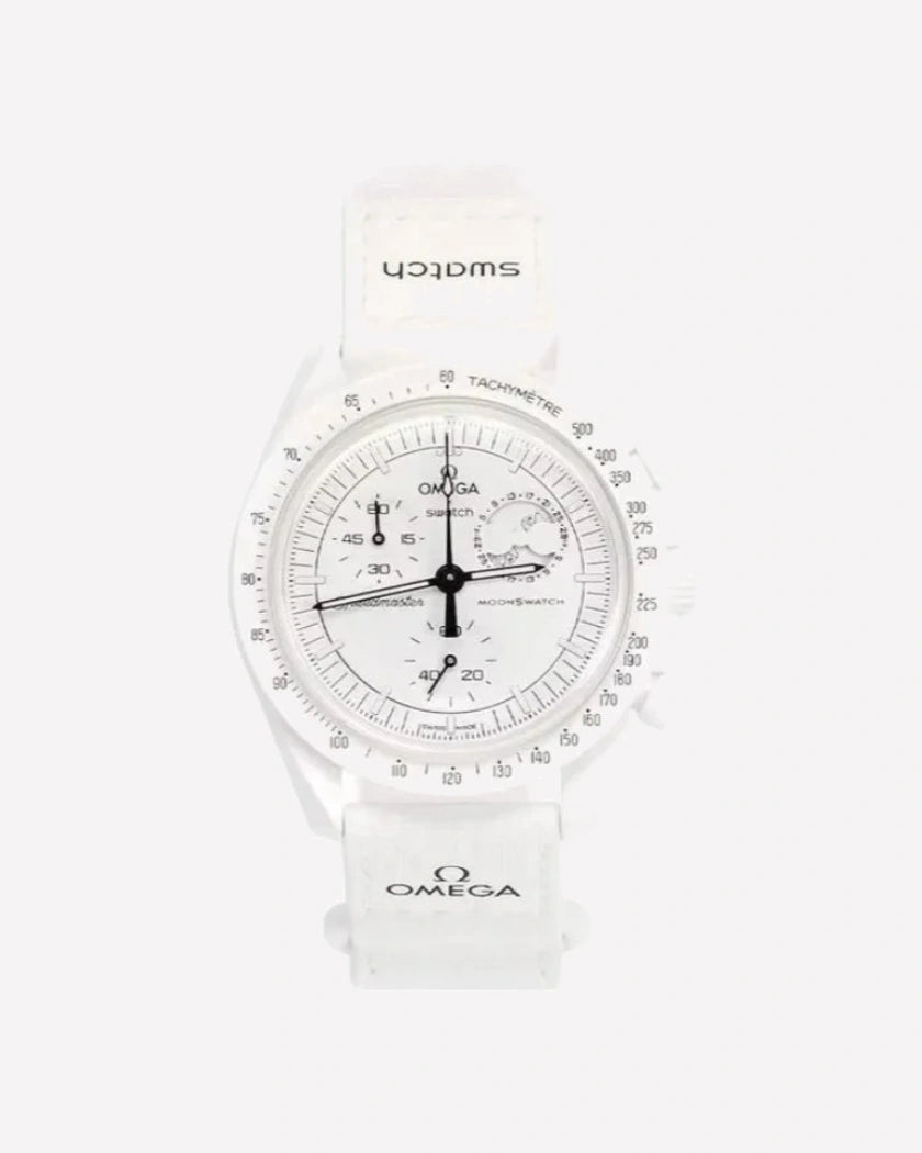 Swatch x Omega Bioceramic Moonswatch Mission To Moonphase Snoopy White