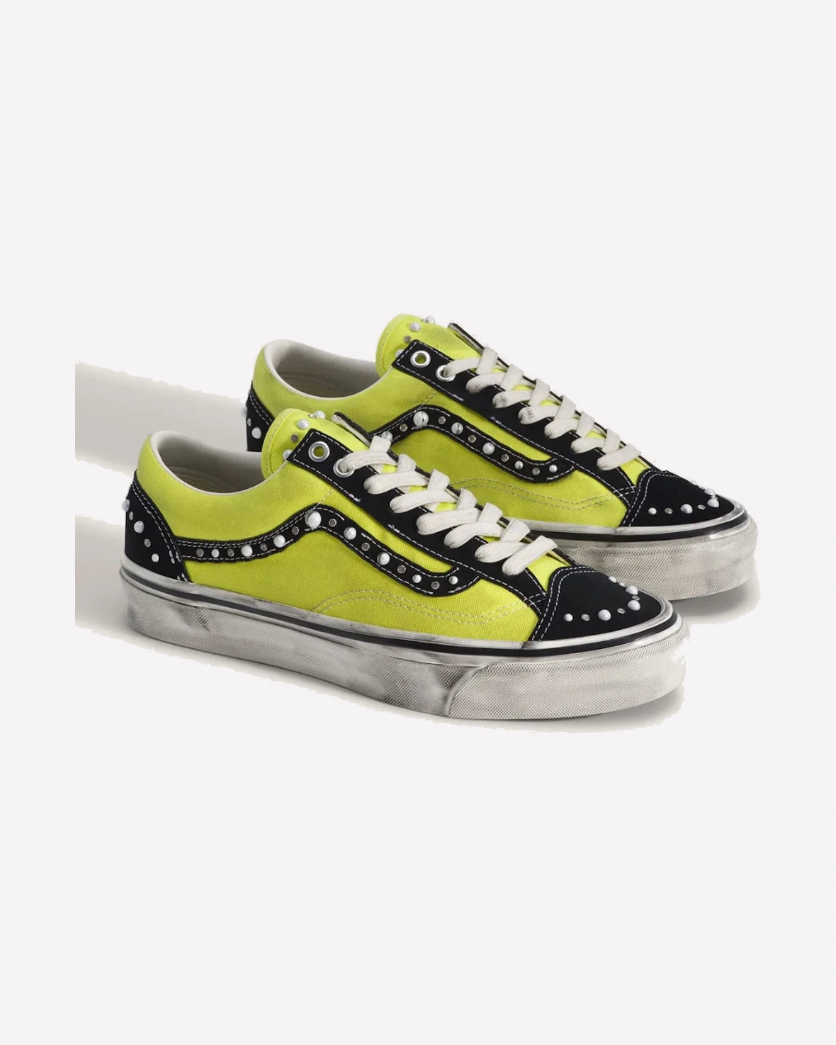 Vans LX Old Skool 36 Pearlized Pack Lime Black — vista superior