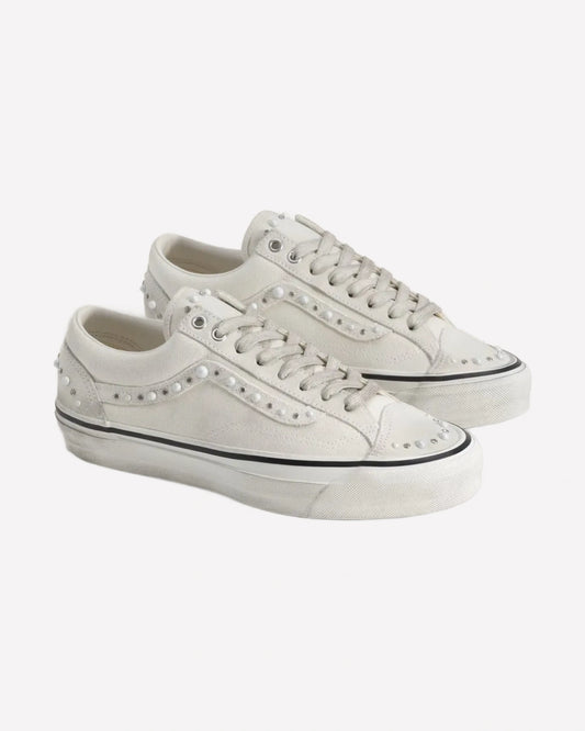 Vans LX Old Skool 36 Pearlized Pack Marshmallow White — detalle del talón