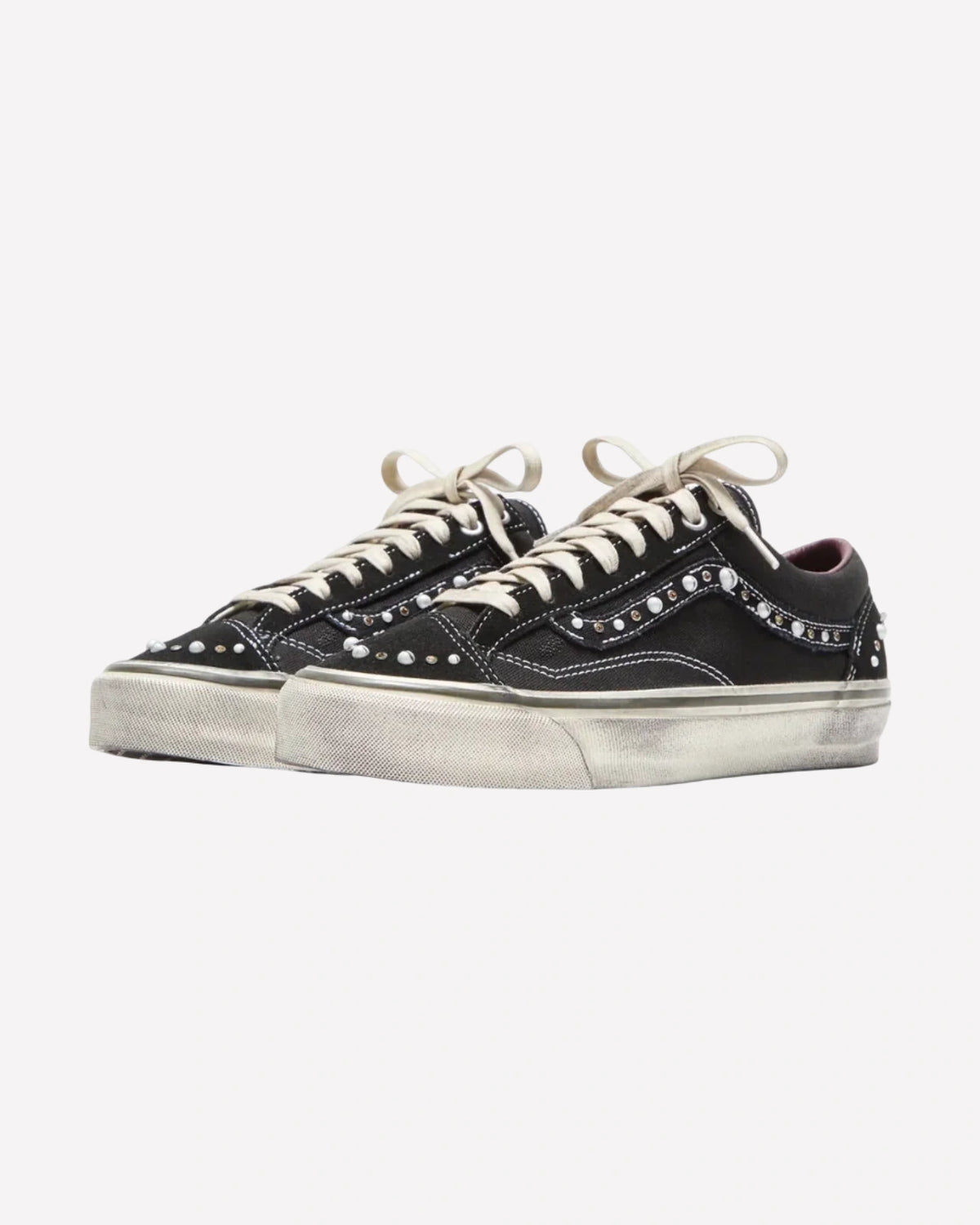 Vans OTW Old Skool 36 Pearlized Pack Black — detalle del talón iridiscente