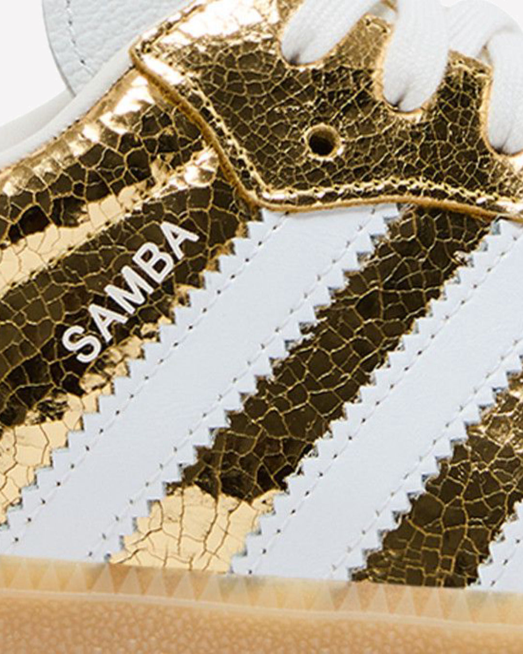 adidas Samba OG Gold Metallic Cracked Leather