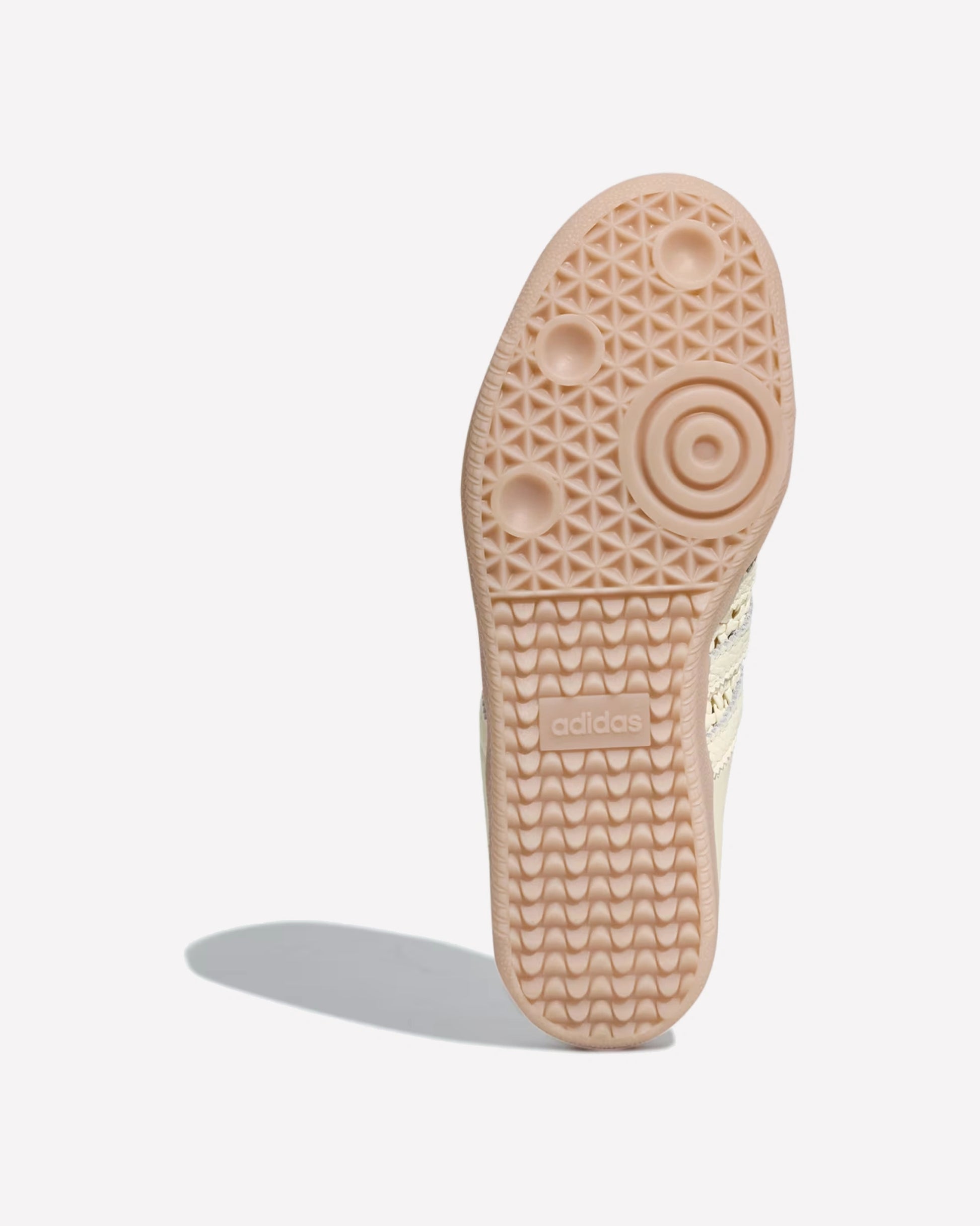 adidas Samba Mule Woven Basketweave Cream White — detalle del talón