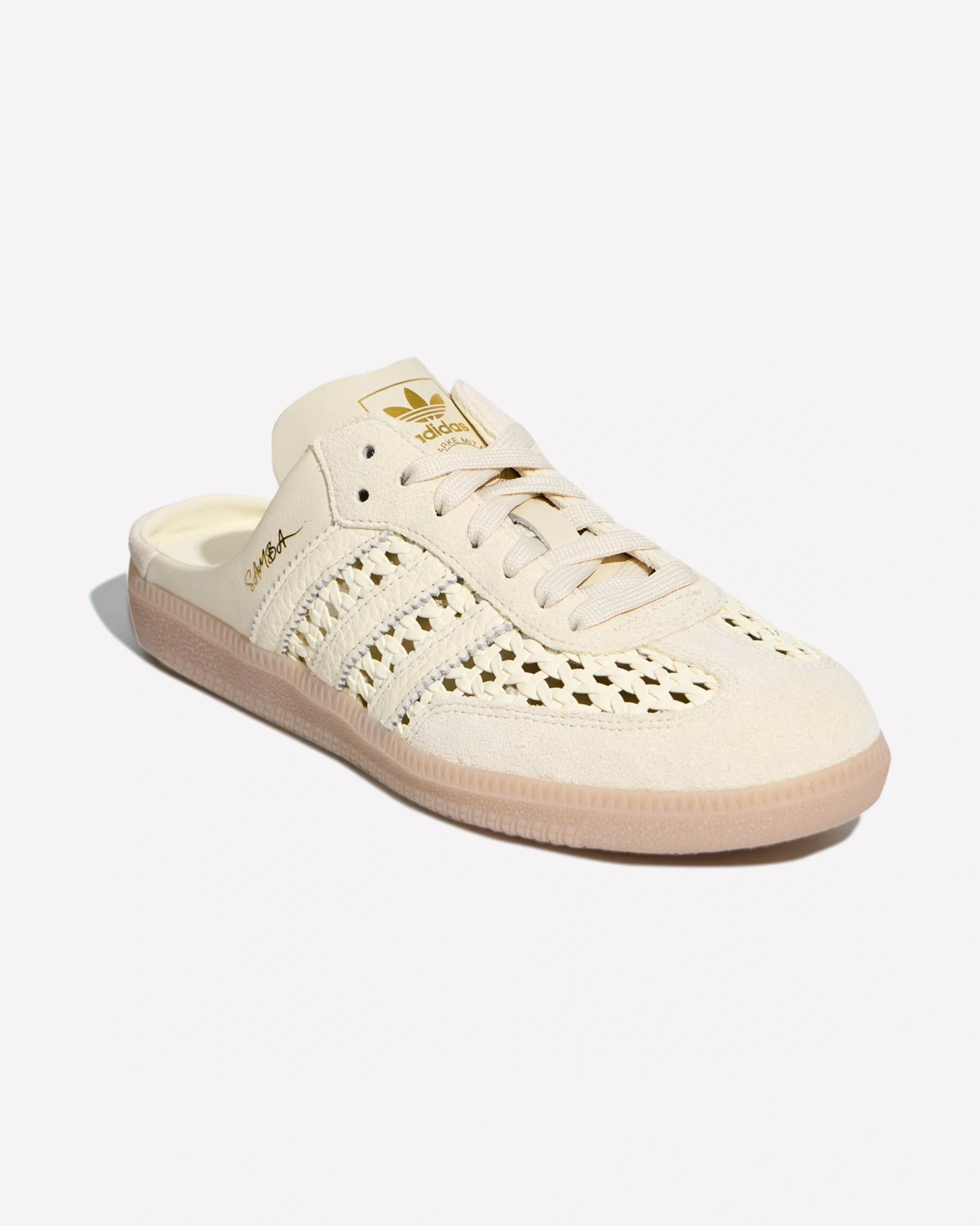 adidas Samba Mule Woven Basketweave Cream White — suela exterior