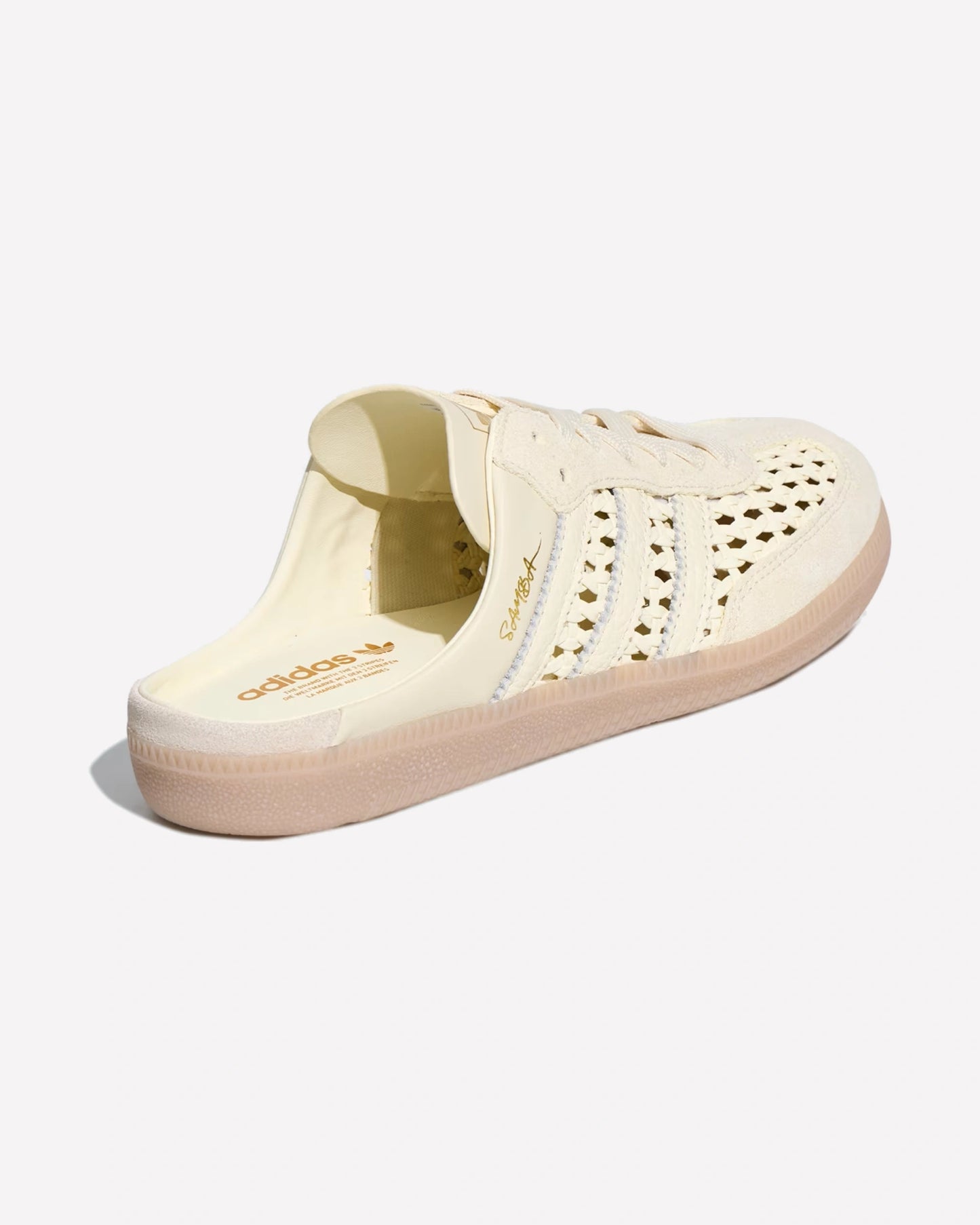 adidas Samba Mule Woven Basketweave Cream White — par