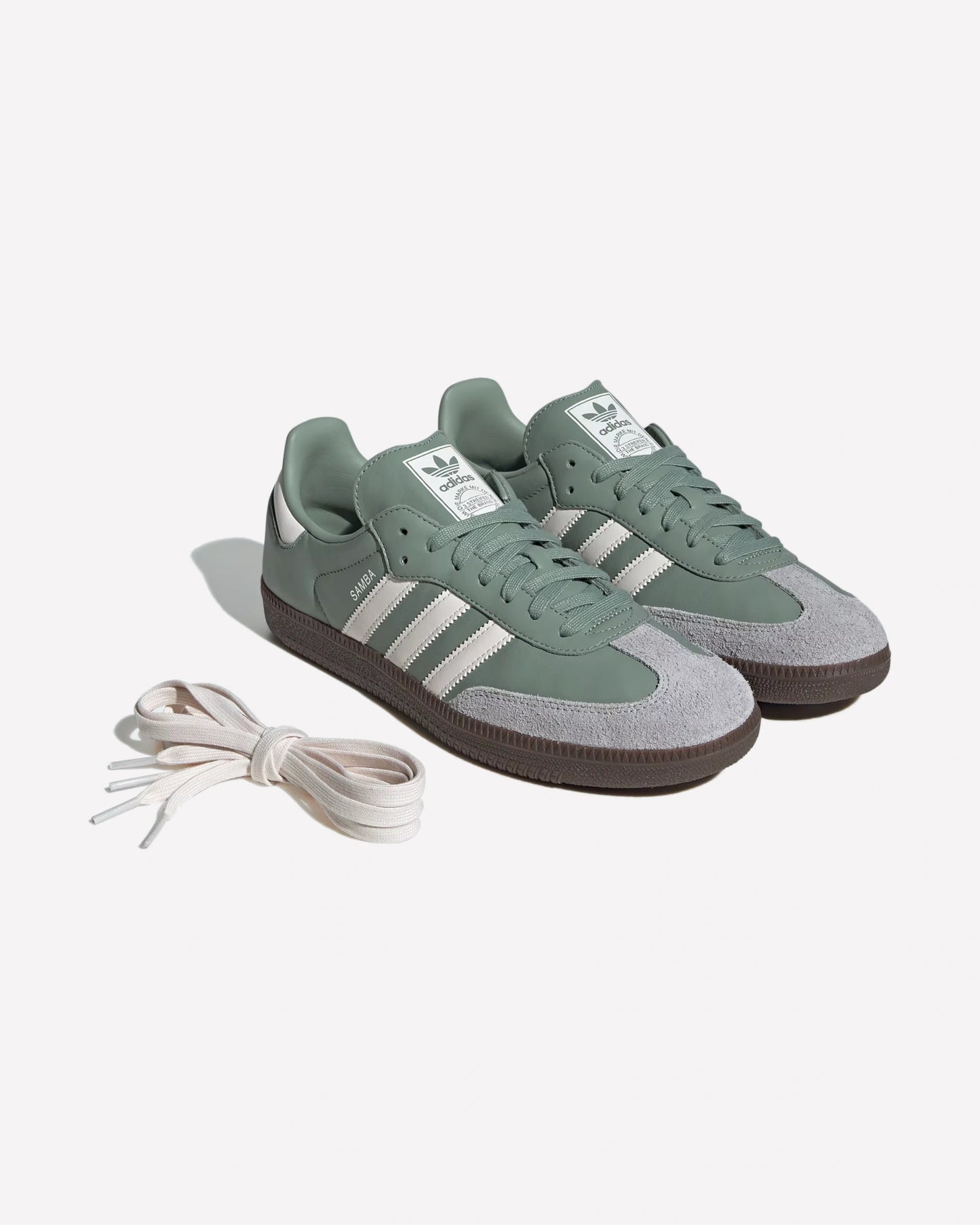 adidas Samba OG Silver Green Chalk White