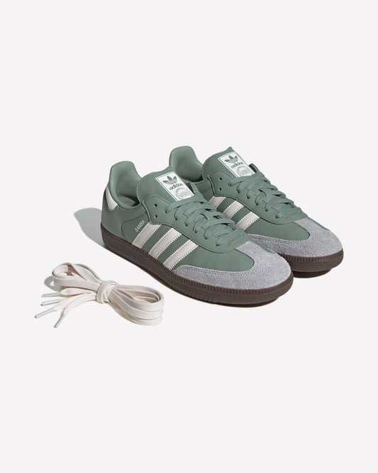 adidas Samba OG Silver Green Chalk White