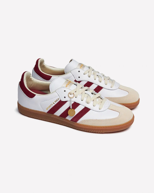 adidas Samba Sporty & Rich White Collegiate Burgundy