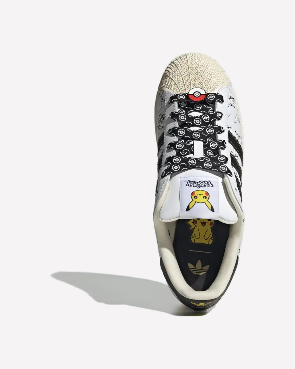 adidas Superstar Pokémon Pikachu White — detalle del talón