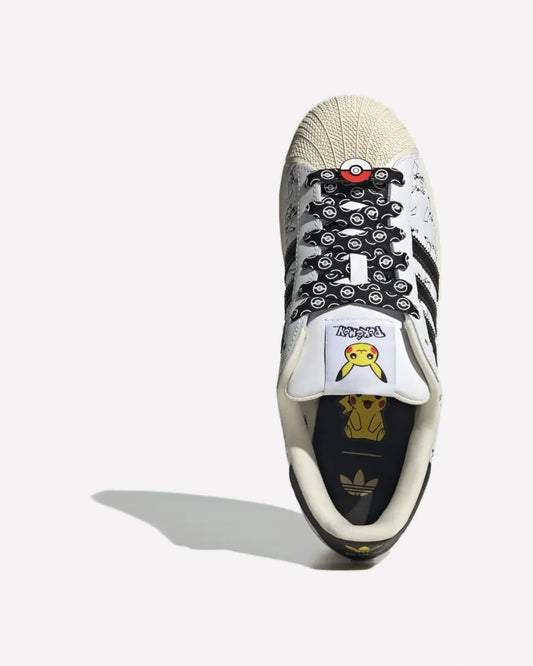 adidas Superstar Pokémon Pikachu White — detalle del talón