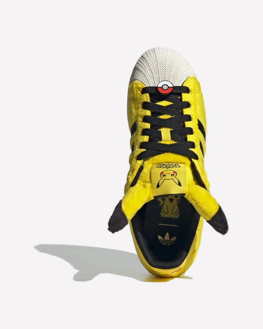 adidas Superstar Pokémon Pikachu Yellow — Detalle del talón