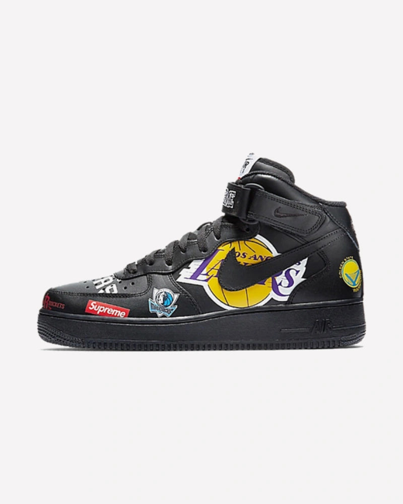 Nike Air Force 1 Mid Supreme NBA Black