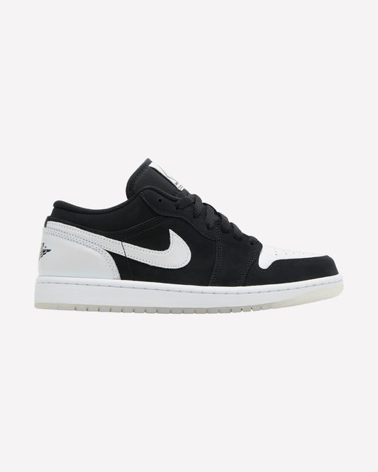 Jordan 1 Low Diamond Shorts Black White — vista frontal