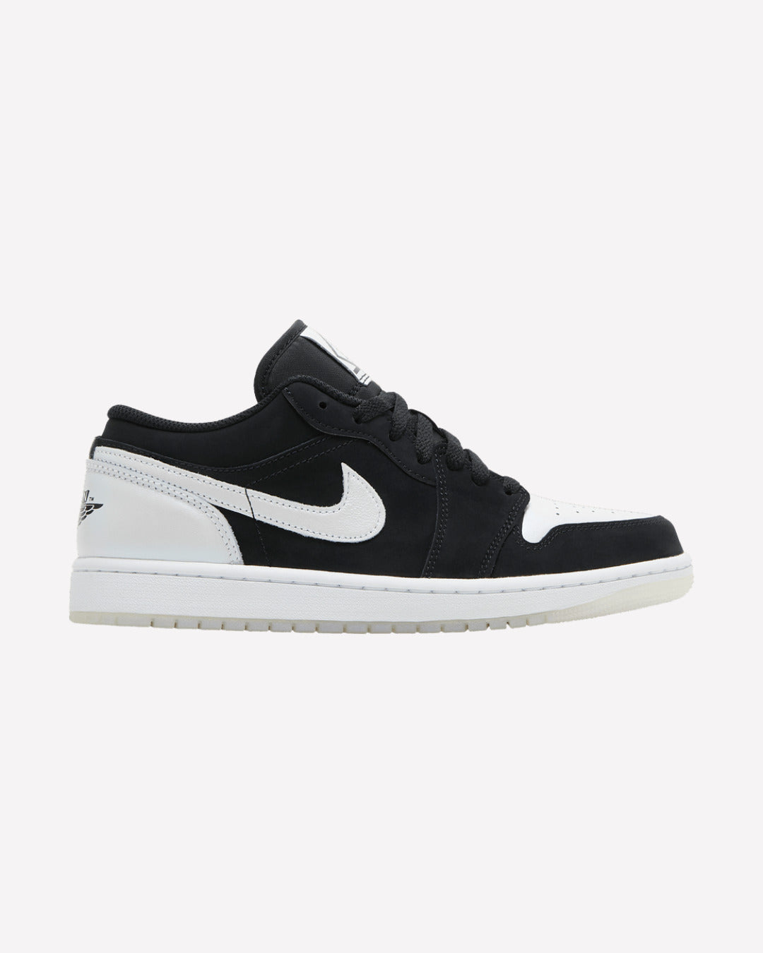 Jordan 1 Low Diamond Shorts Black White — vista frontal